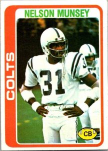 1978 Topps Football Card Nelson Munsey Baltimore Colts sk7183