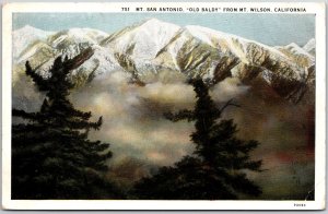1930 Mount San Antonio Old Baldi From Mount Wilson California CA Posted Postcard