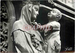 Modern Postcard Auvergne Church of Riom Marthuret the virgin Bird (Marble fou...