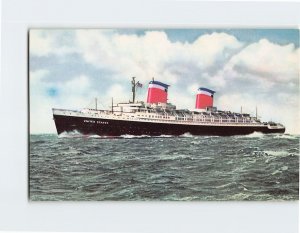 Postcard S. S. United States, United States Lines