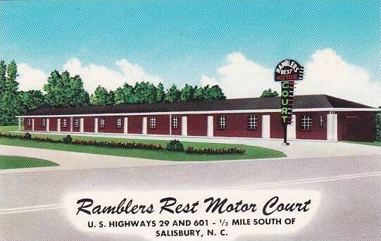 North Carolina Salisbury Ramblers Rest Motor Court