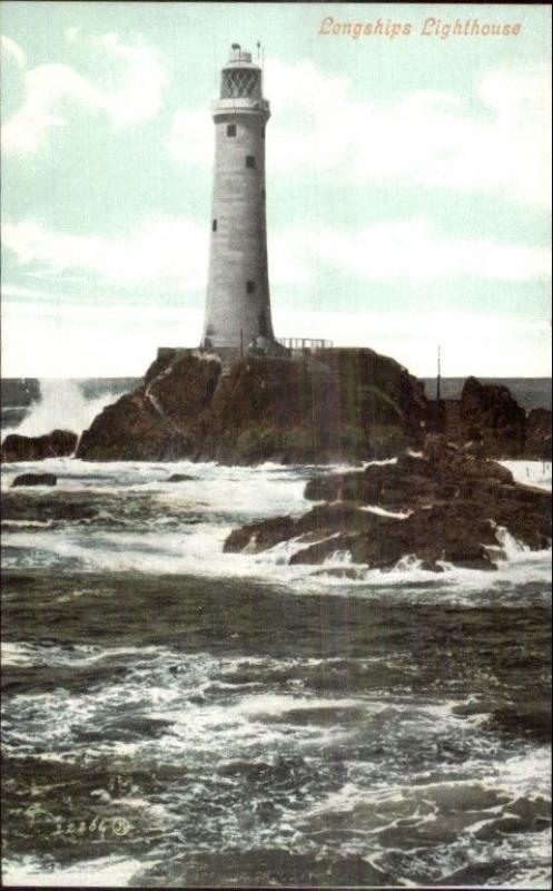 Longships Lighthouse c1910 Postcard Valentine's Series