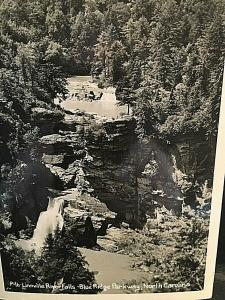 Postcard RPPC Linnville River Falls in Blue Ridge Parkway, NC.   U9