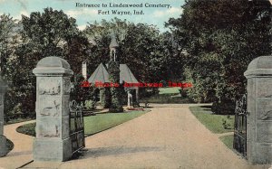IN, Fort Wayne, Indiana, Lindenwood Cemetery, Entrance, 1911 PM, SH Knox Pub