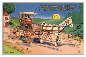 Back To The Good Old Days Dad Told Me About Postcard Horse & Buggy