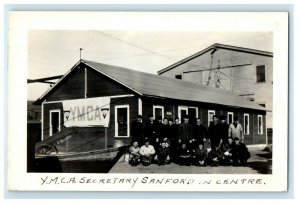 c1910's Y.M.C.A Secretary Sanford In Center New London CT RPPC Photo Postcard 