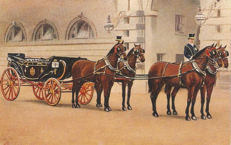 The Royal Mews. Buckingham Palace Tuck Oilette Postard # 3005