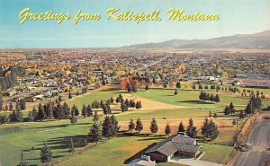 KALISPELL, Montana MT   HOMES & PARK~Bird's Eye View  FLATHEAD COUNTY  Postcard