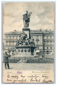 1900 Building Behind Martyrer Monument Arad Romania Antique Unposted Postcard