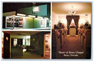 Reno Nevada NV Postcard Heart Of Reno Wedding Chapel Interior c1960's Vintage