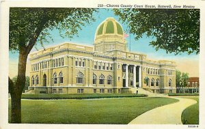 NM, Roswell, New Mexico, Chaves County Court House, Curteich No 75038-N