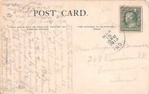 E40/ Houbstadt Indiana In Postcard 1913 Christian Church Building