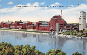 J60/ Peoria Illinois Postcard Linen Alcohol Hiram Walker Distillery  319