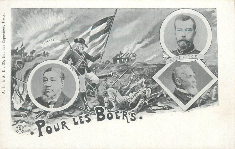 Boer War 1900 patriotic military Russian emperor Nicholas II & President Kruger 