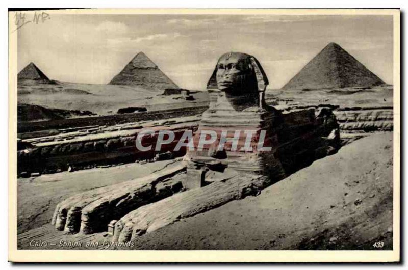 Postcard Ancient Egypt Pyramids Sphinx Egypt