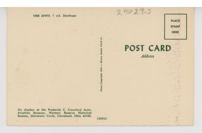 1908 Jewel 1-Cylinder Stanhope          Automobile