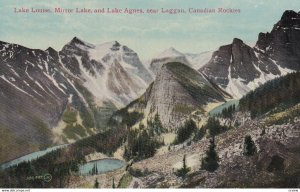 ALBERTA, Canada, 1900-1910s; Lake Louise, Mirror Lake And Lake Agnes, Canadia...