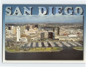 Postcard Aerial View Greetings from San Diego California USA