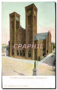 Postcard Old St Peter And Paul & # 39s & # 39s Cathedral Providence R I