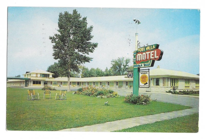 Canada Fort Villa Fort Erie Ontario Triple AAA Quality Motels Vintage Postcard