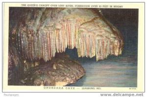 Queen's Canopy over Lost River, Onondaga Cave, Leasburg, Missouri, MO, Linen
