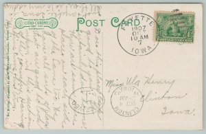 Fayette Iowa~Lovers Lane~Vintage Postcard