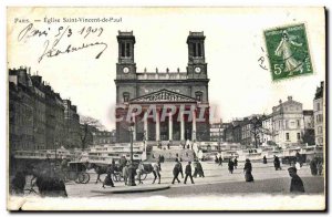 Old Postcard Paris Church of Saint Vincent de Paul