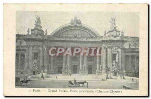 Old Postcard Paris Grand Palais Main Gate Champs Elysees