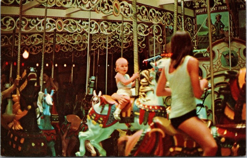 Merry Go Round Carousel, Knoebels Groves Amusement Resort, Pennsylvania Postcard