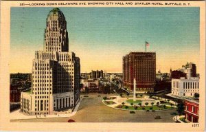 Postcard BUILDING SCENE Buffalo New York NY AN2212