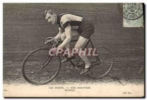Postcard Old Bike Cycle Cycling Our sprinters Riviere