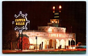 PHOENIX, AZ Arizona~ COPPER BELLE RESTAURANT Night Neon c1960s Roadside Postcard