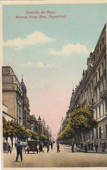 Argentina Buenos Aires Avenida De Mayo Street Scene