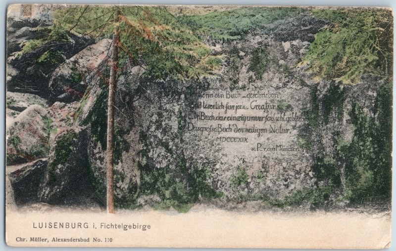 c1900s UDB Wunsiedel Germany Luisenburg Rock Labyrinth 1819 Ancient Writing A191