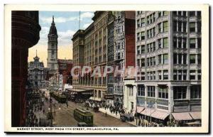 Postcard From Old Market Street West Street Philadelphia Pa Tramway