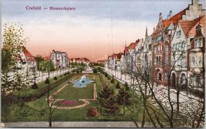 Crefeld Germany Bismarckplatz Krefeld Postcard E38