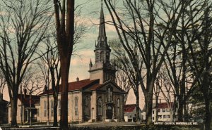 Vintage Postcard 1919 The Baptist Church Waterville Maine ME