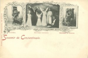 turkey, CONSTANTINOPLE, Porter, Dervishes, Apple Merchant (1900s) Postcard