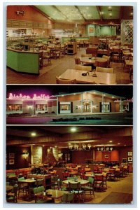 c1960 Bishop Buffet Duck Creek Plaza Multi-View Bettendorf Davenport IA Postcard