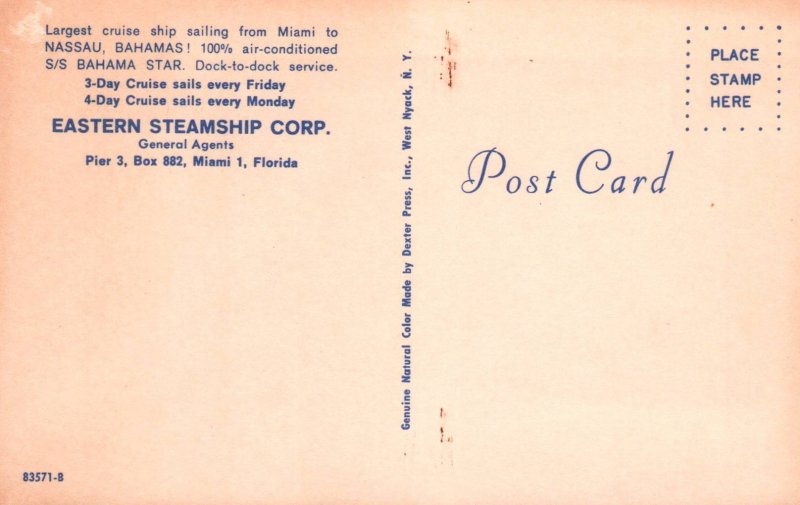 S/S Bahamas Star Easternsteamship Corp BIN