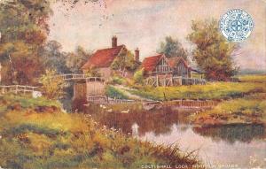 BR80890 coltishall lock norfolkbroads  postcard painting   uk