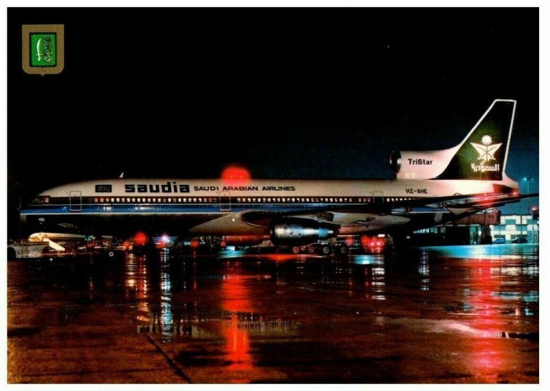 Saudi Arabian Airlines TriStar Airplane Postcard