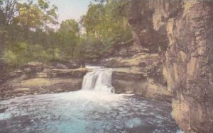 Indiana Spencer Falls In Canyon Mccormicks Creek Canyon State Park Albertype