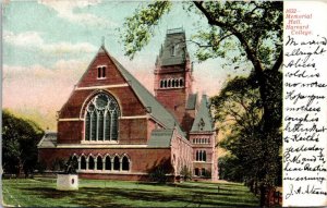 Memorial Hall Harvard College Wof Antique Undivided Back Pm Postcard