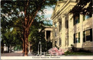 Massachusetts Nantucket Beautiful Colonial Mansions Curteich