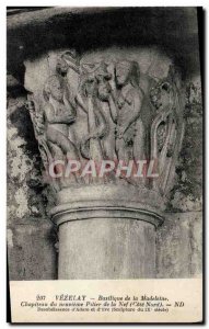 Postcard Old Vezelay Basilica Madeleine Capital of Disobedience & # & # 39Ada...