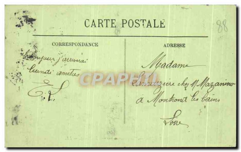 Old Postcard Plombieres Panoramic to Chonot