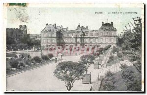 Postcard Old Paris Luxembourg Gardens