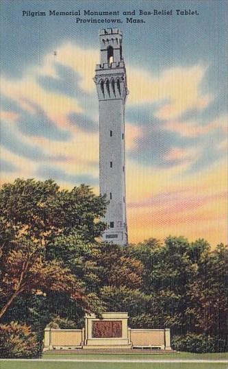 Pilgrim Memorial And Bas Relief Tablet Provincetown Massachusetts 1941