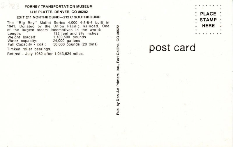 Trains - Union Pacific Railroad Big Boy #4005